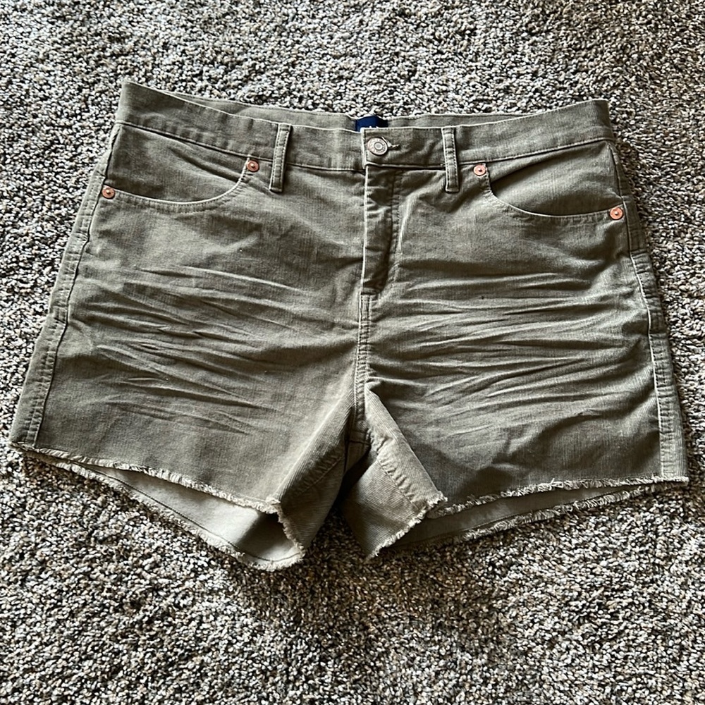 Gap | Corduroy Green Jean Short Sz 12